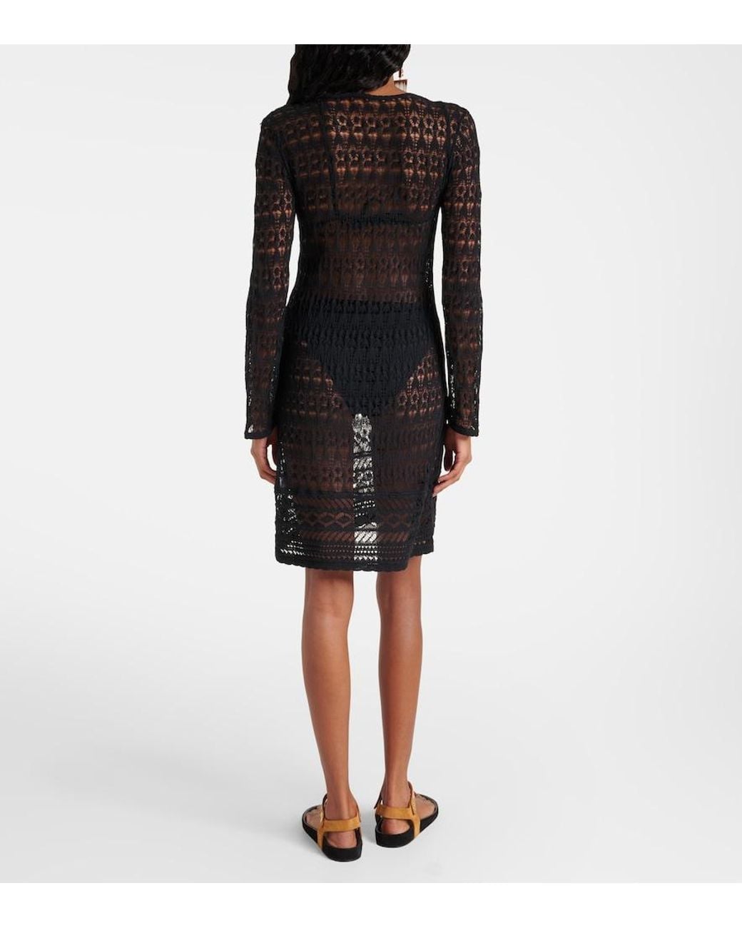 Isabel Marant Black Pia Crochet Minidress