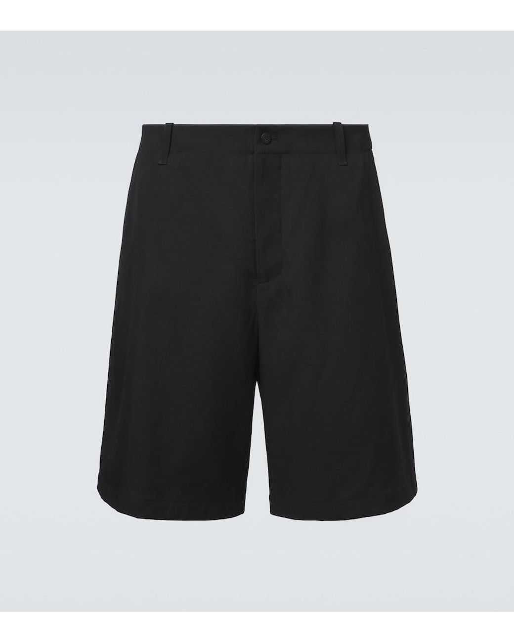 Jacquemus Black Camargue Virgin Wool Bermuda Shorts for men