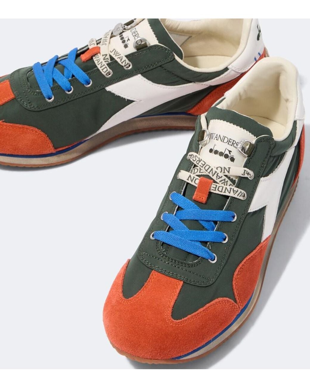J.W. Anderson Blue X Diadora Equipe Leather Sneakers for men