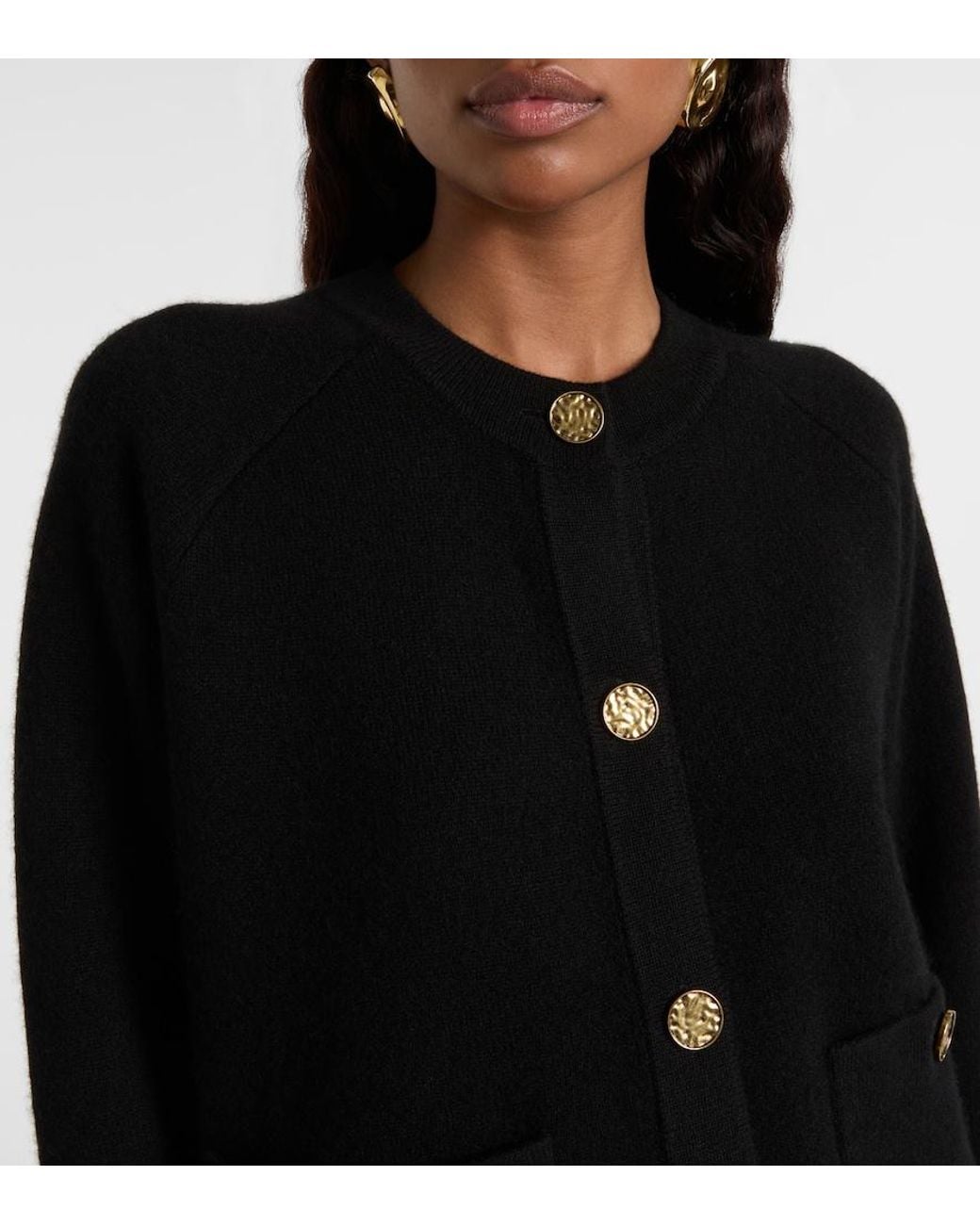 Totême Black Wool And Cashmere-Blend Cardigan