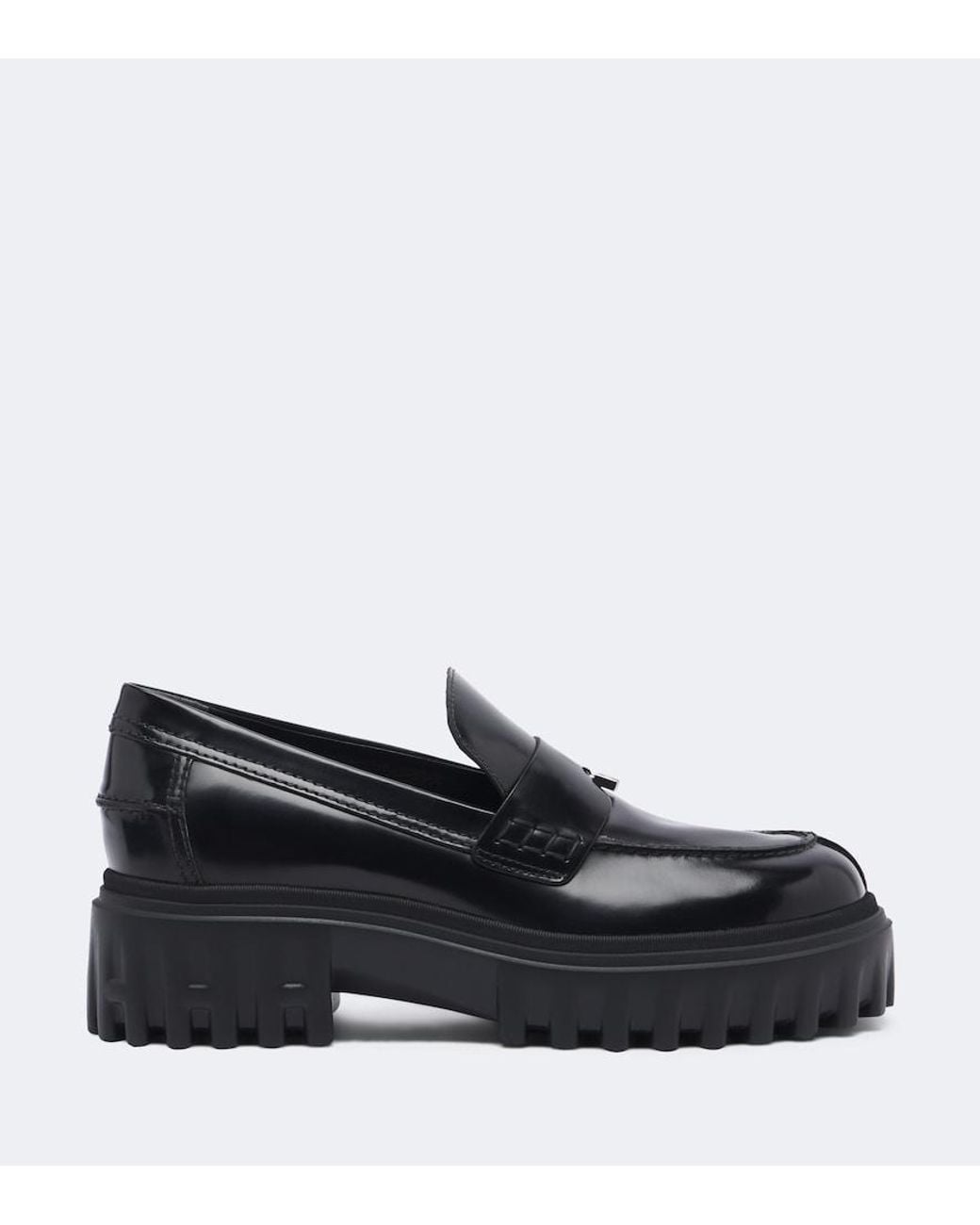 Hogan Black H700 Leather Loafers