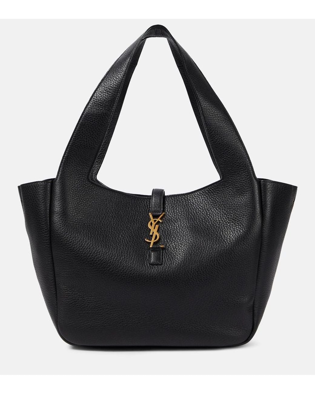 Saint Laurent Black Le 5 A 7 Bea Leather Tote Bag