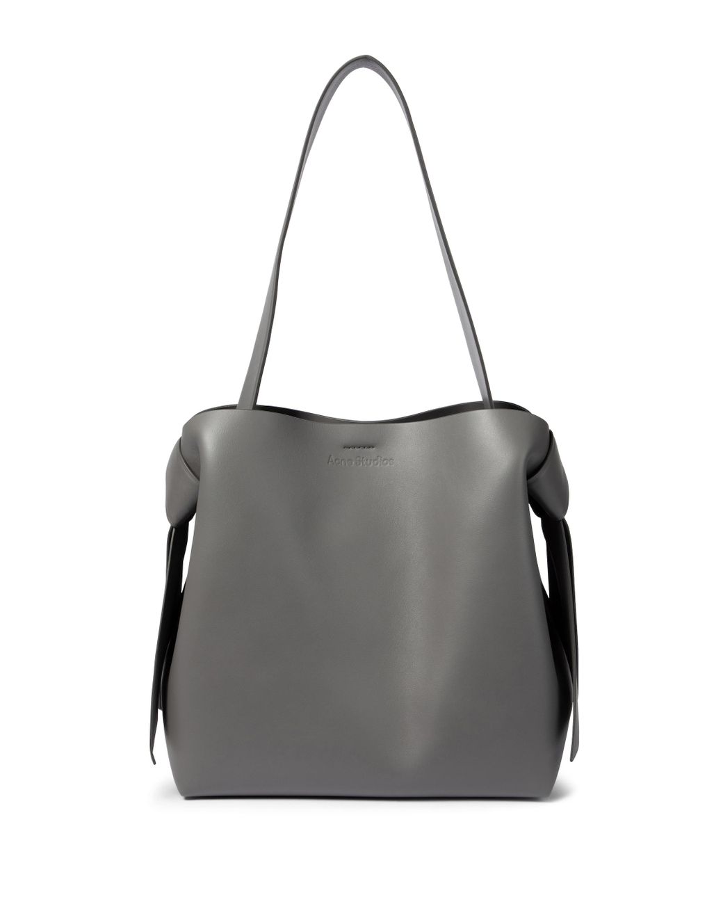 Acne Studios Musubi Medium Leather Shoulder Bag in Grey (Gray) - Lyst