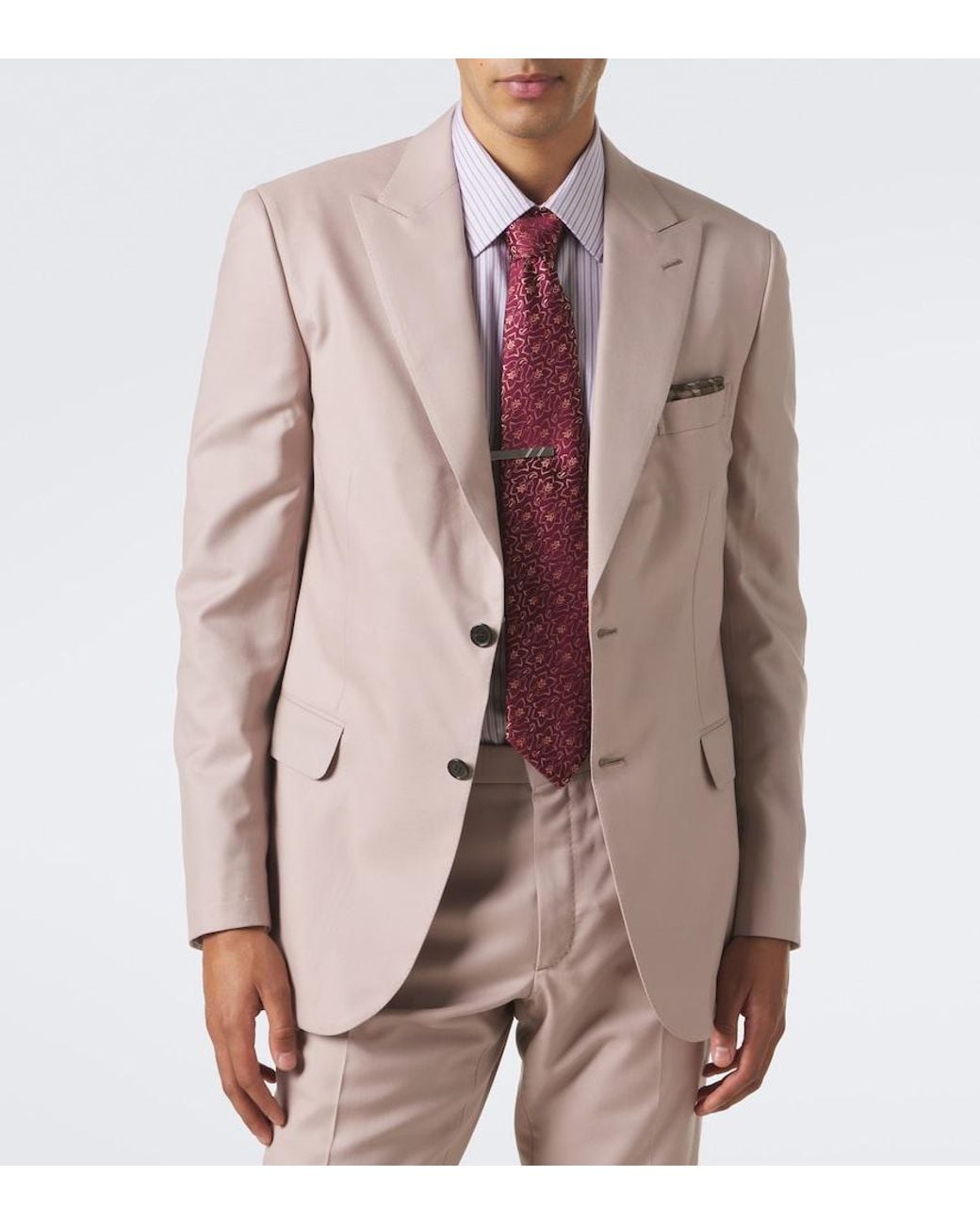 Corbata De Jacquard De Seda Charvet de hombre de color Red