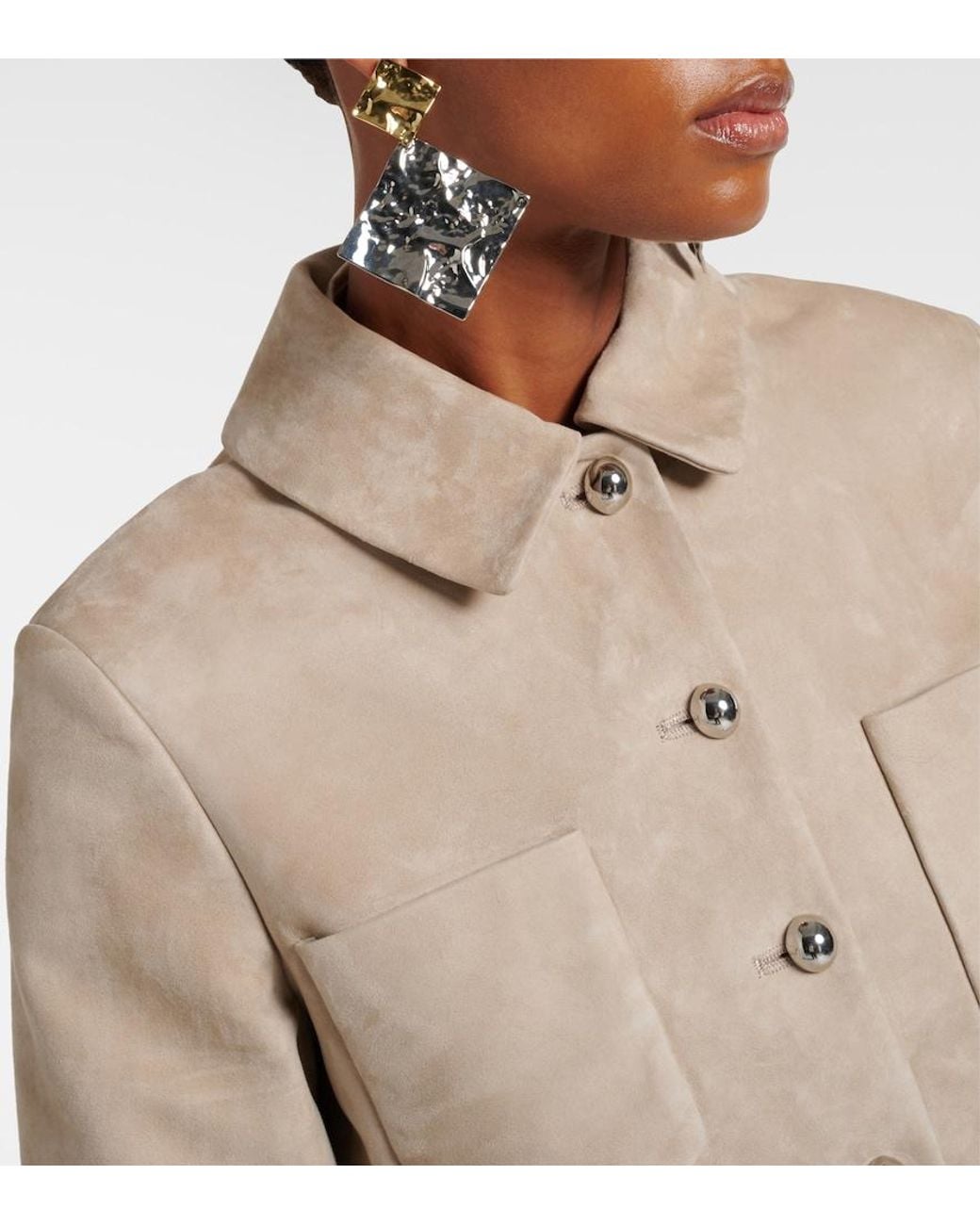 Altuzarra Natural Astley Suede Jacket