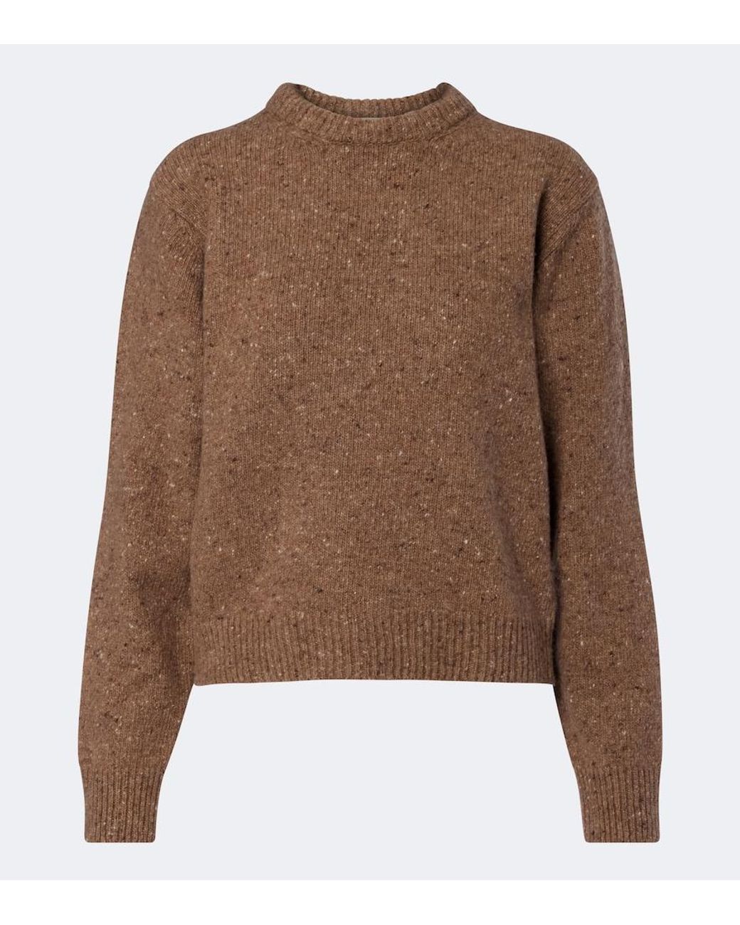 Rohe Brown Wool-Blend Mouline Sweater