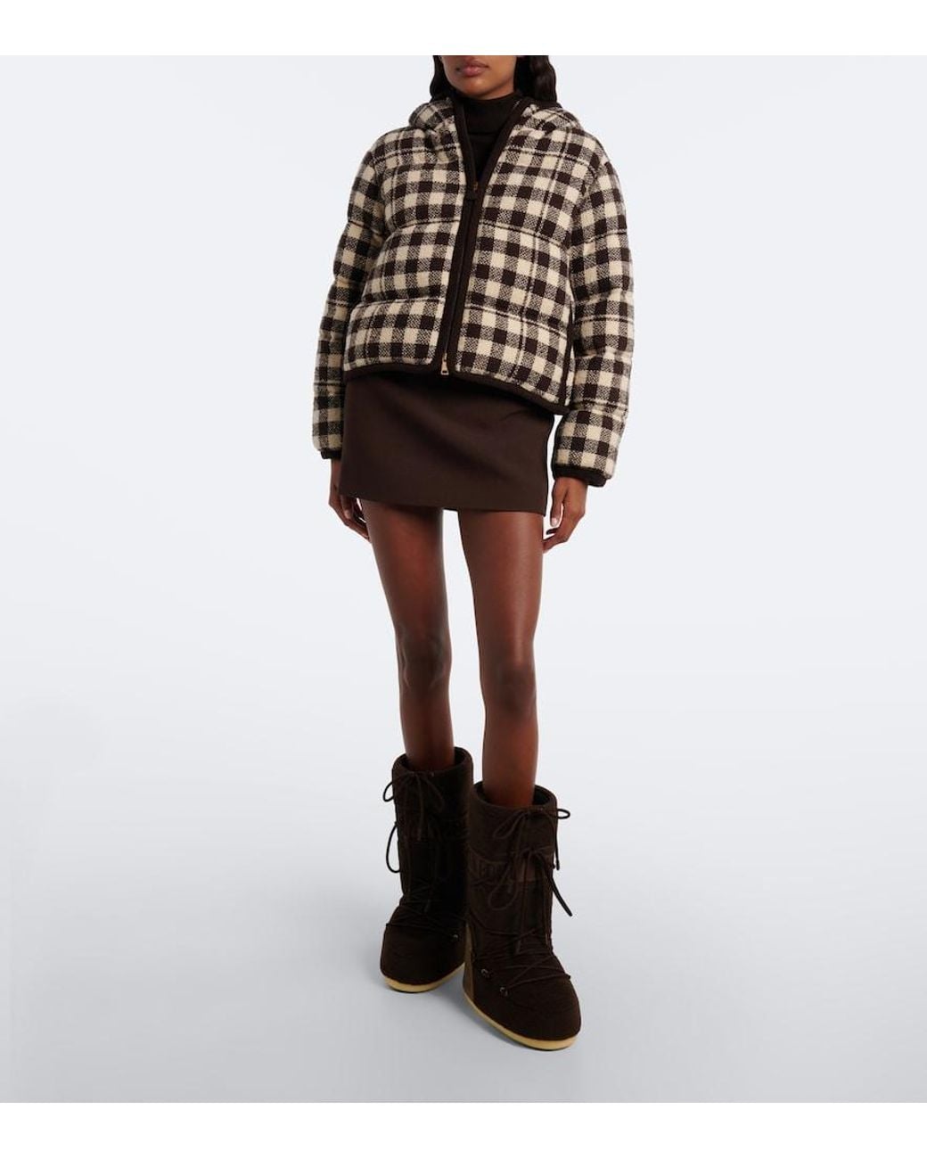 Moon Boot Black Icon Leather-Trimmed Snow Boots