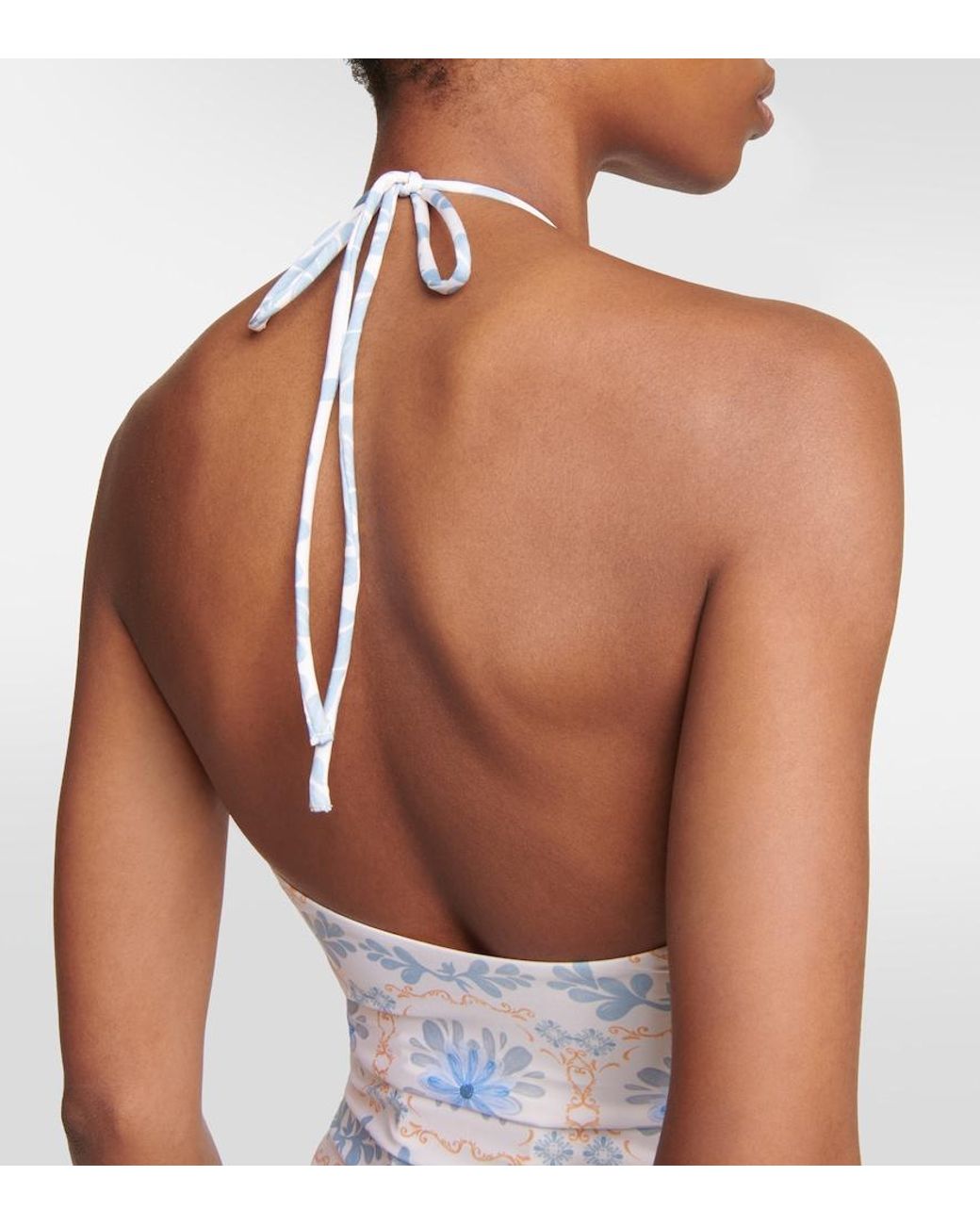 Agua Bendita White Sandalo Chivas Printed Swimsuit