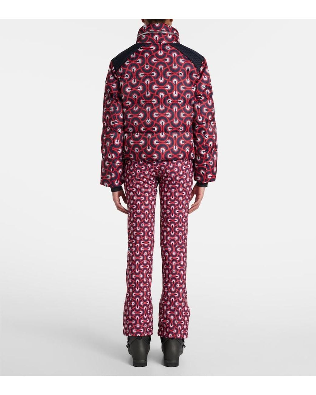 Fusalp Red Tatum Printed Quilted Ski Jacket