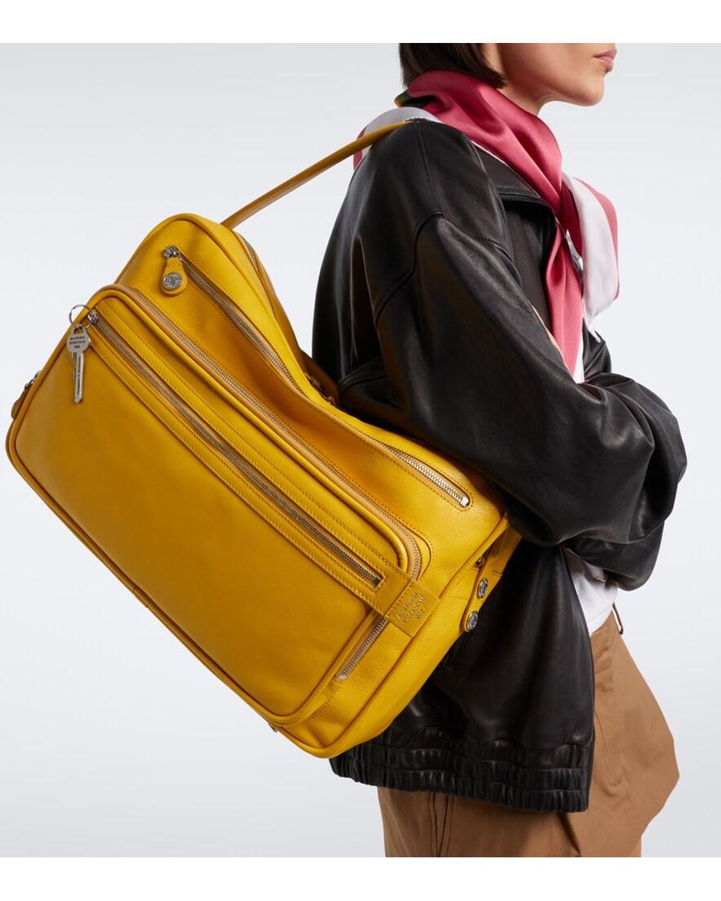 Acne Yellow Camero Camera Leather Shoulder Bag