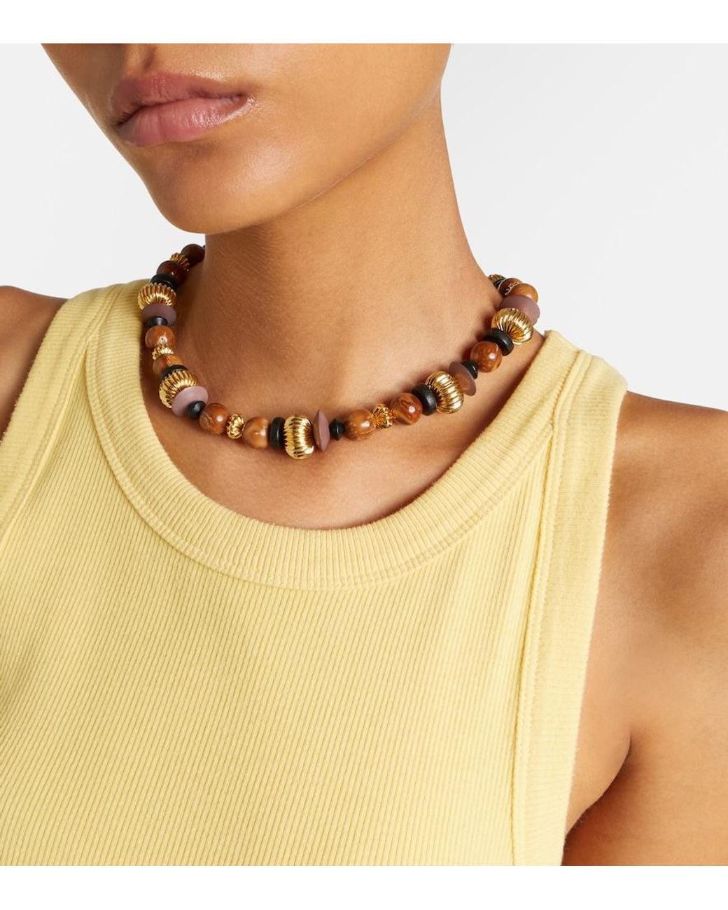 Jennifer Behr Metallic Rumi Necklace
