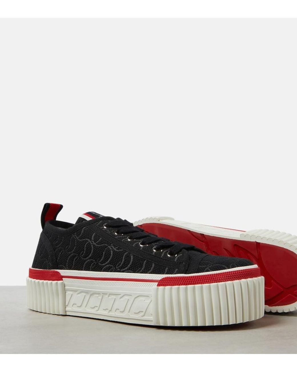 Christian Louboutin Black Super Pedro 40Mm Sneakers