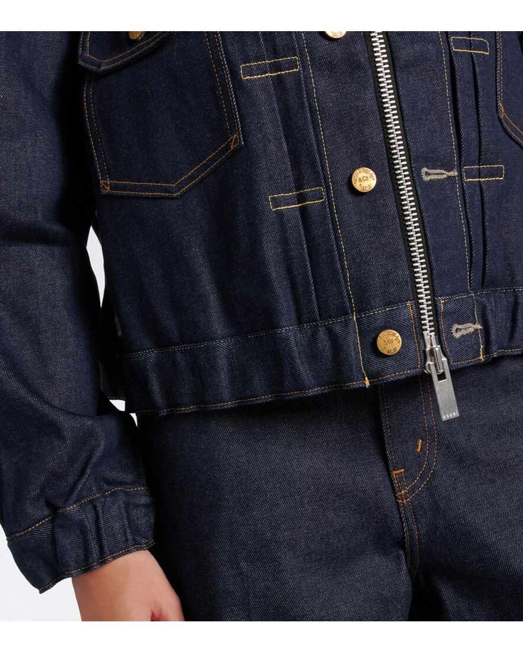 Sacai Blue Denim Bomber Jacket