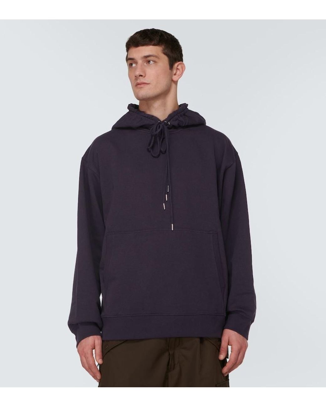 Sudadera Con Capucha De Jersey De Algodon Dries Van Noten de hombre de color Blue