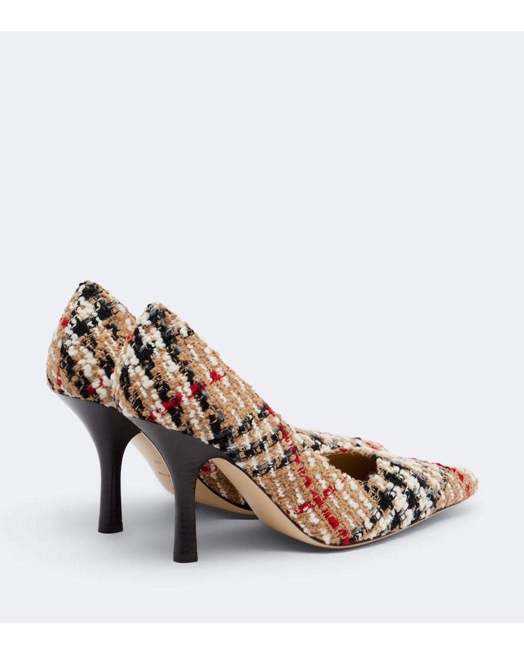 Burberry Brown Check Boucle Pumps