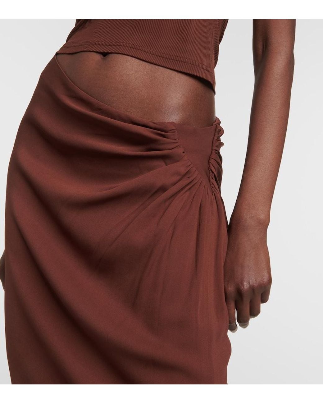 Christopher Esber Brown Fusion Tee Midi Dress