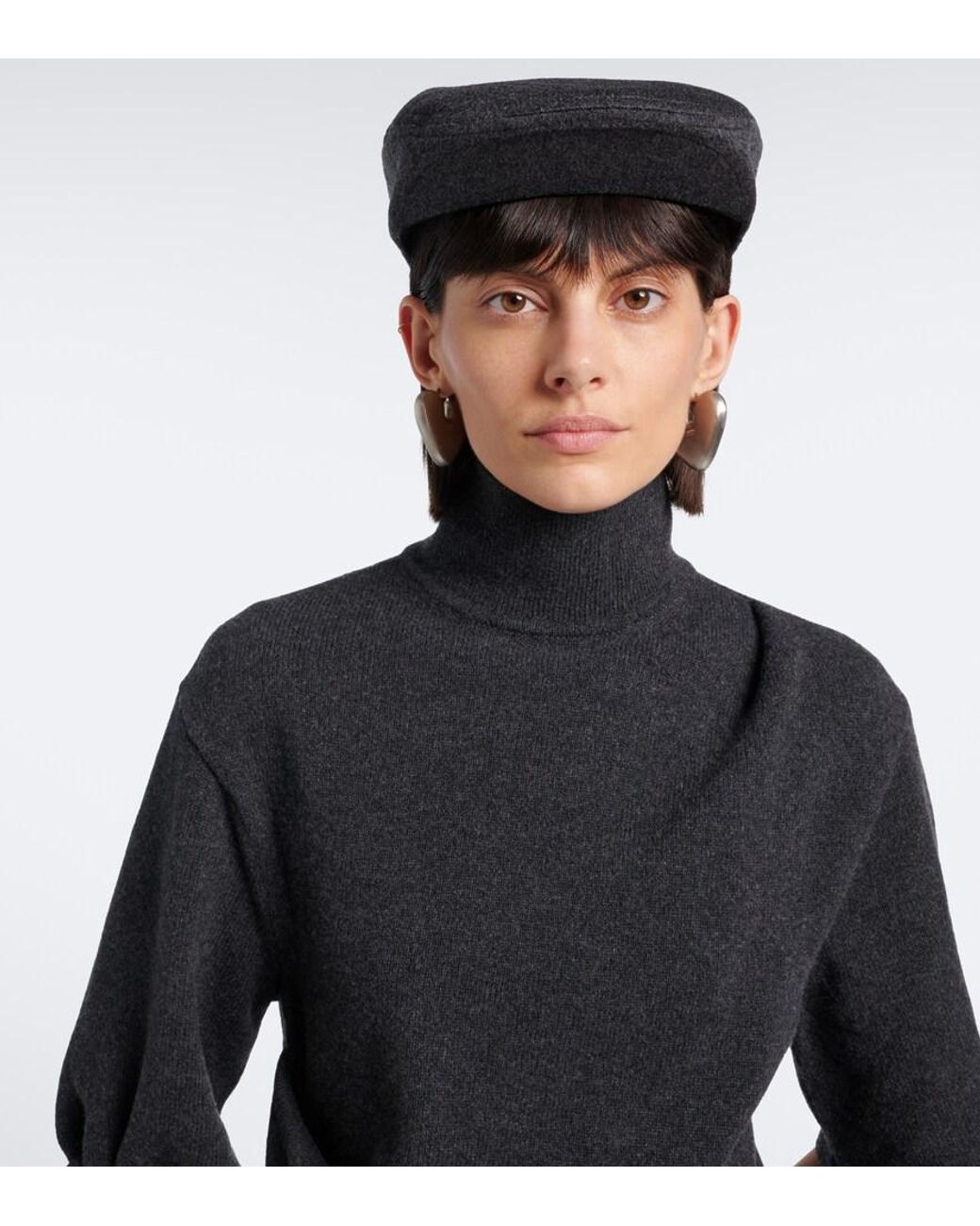 Jacquemus Black Valerie Virgin Wool Flat Cap