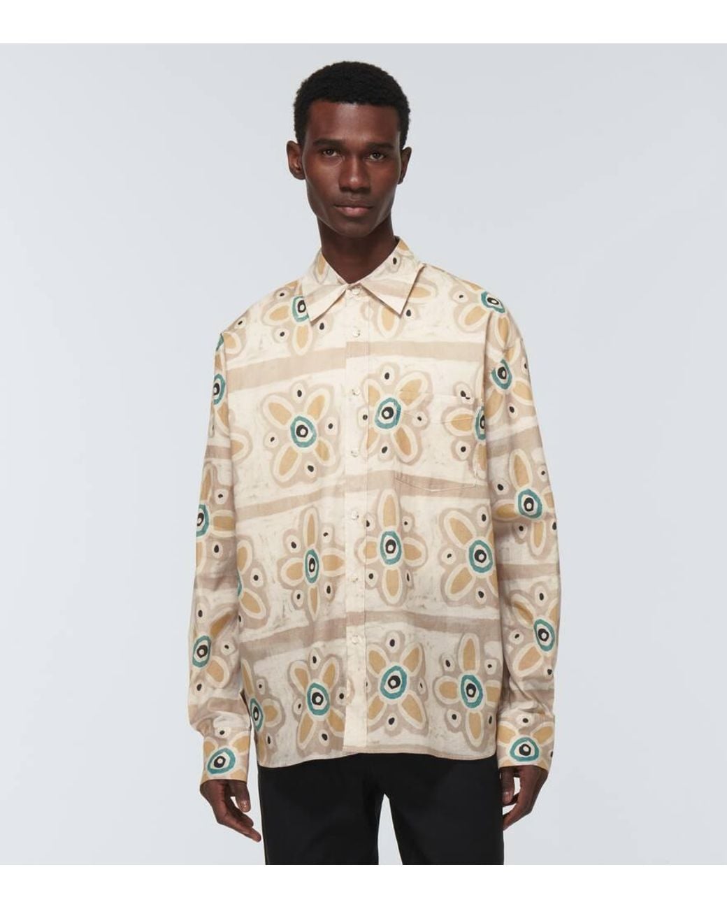 Chemise En Coton Imprime Commas pour homme en coloris Natural