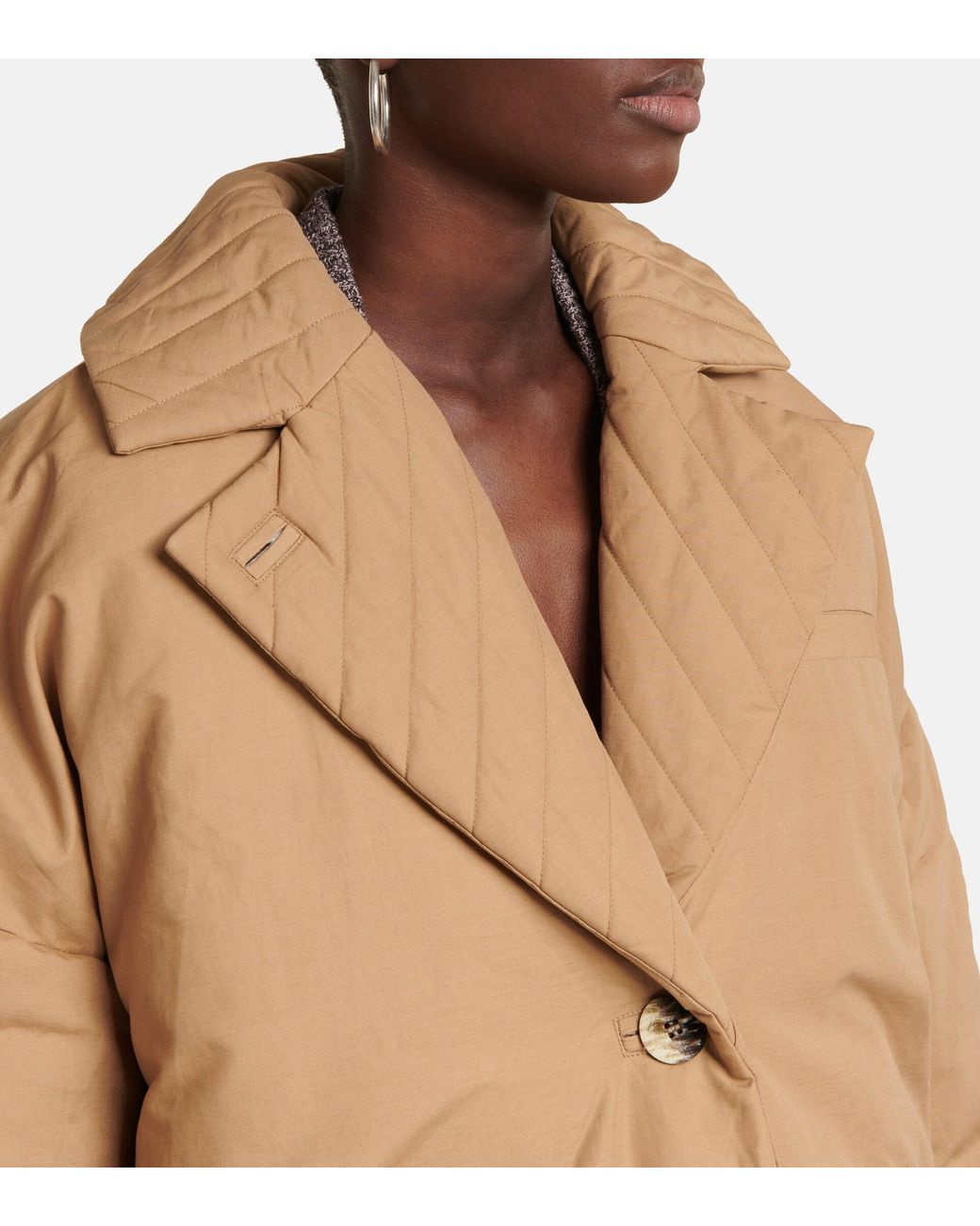 Ganni Cotton And Linen Canvas Jacket Lyst