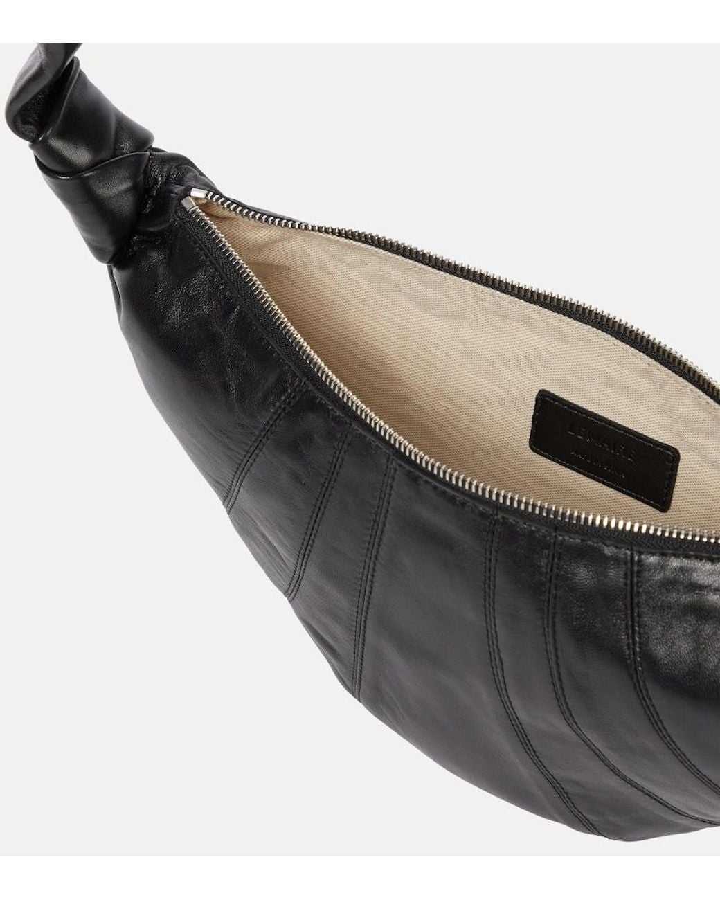 Lemaire Black Croissant Small Leather Shoulder Bag
