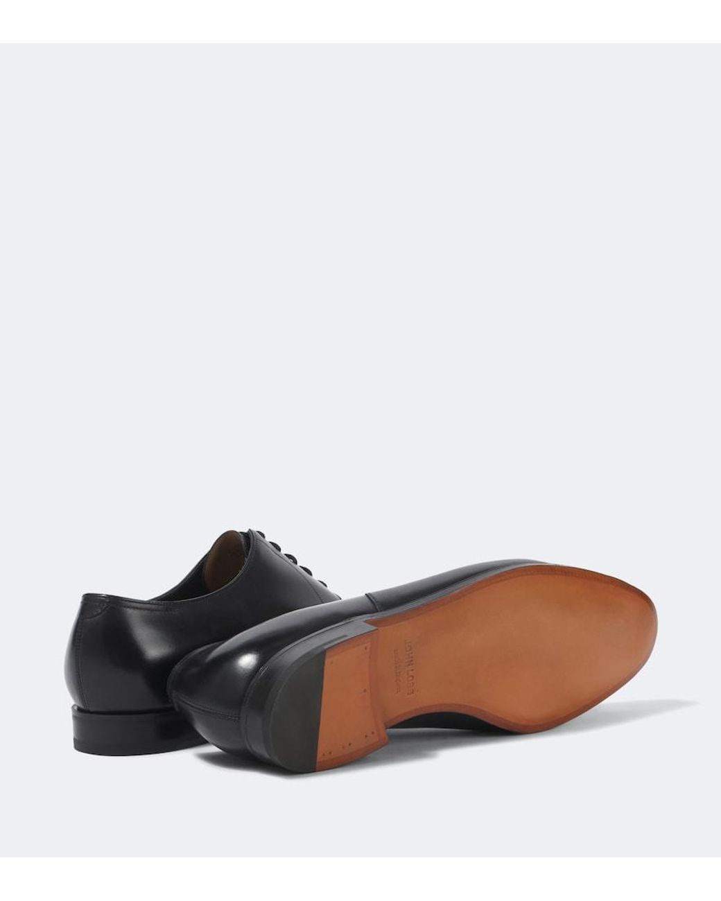 John Lobb Black City Leather Derby Shoes for men