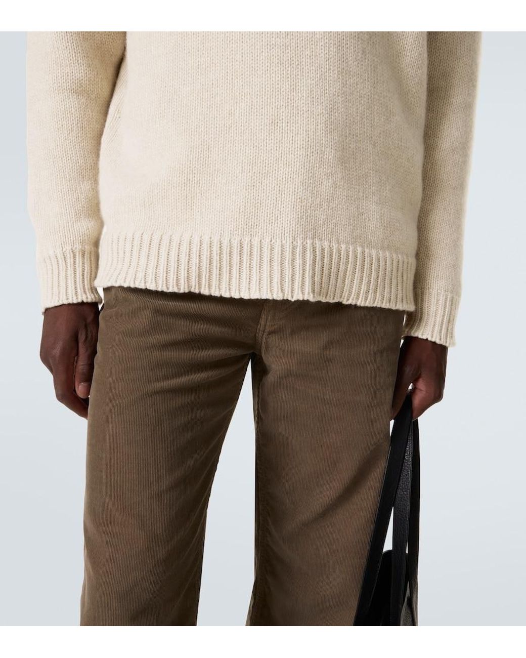 The Row White Creed Cashmere Sweater for men