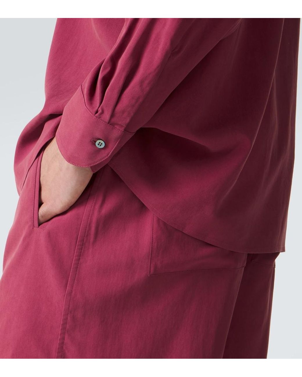 Saman Amel Red Silk Shirt for men