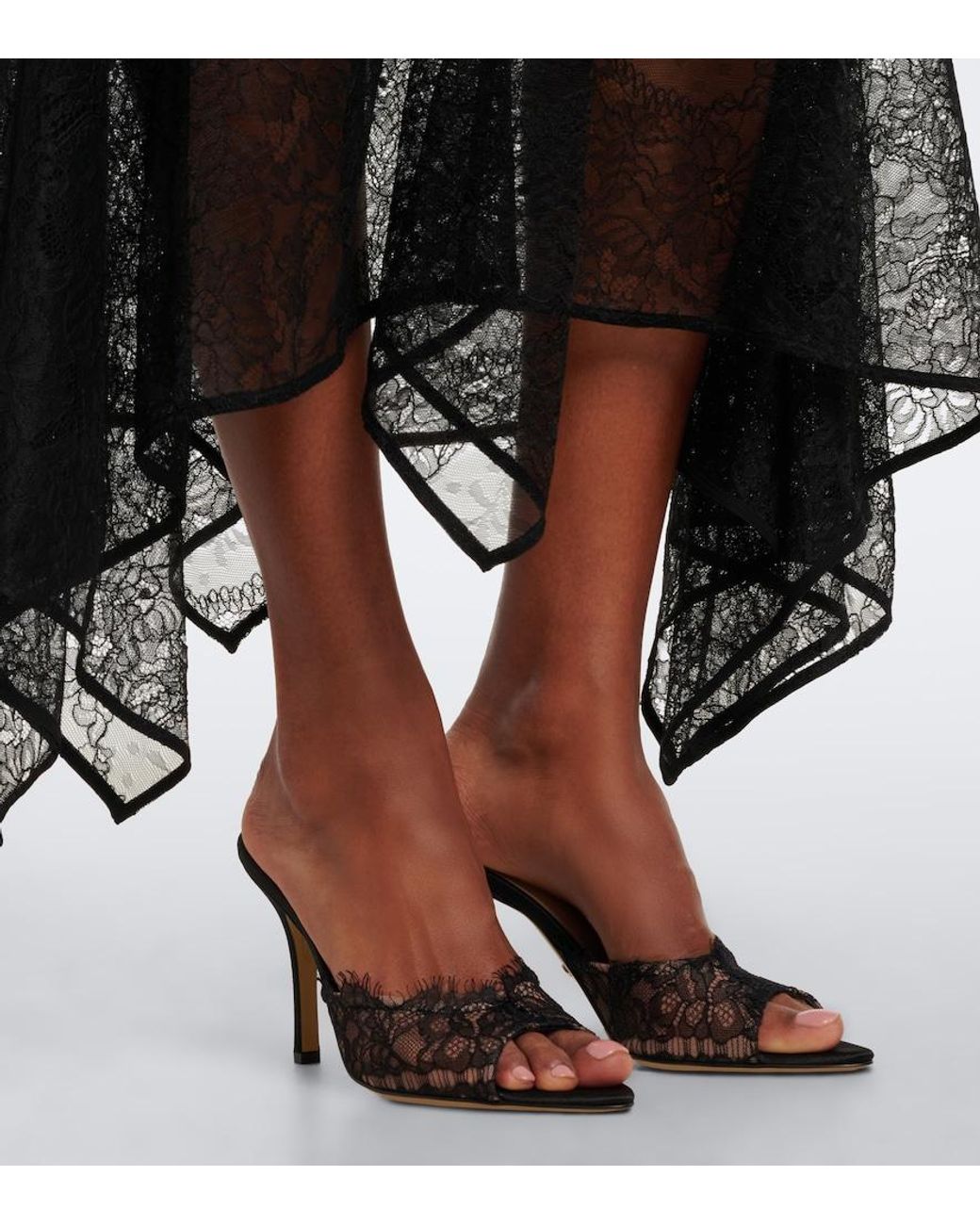 Mach & Mach Metallic Devon Lace Mules