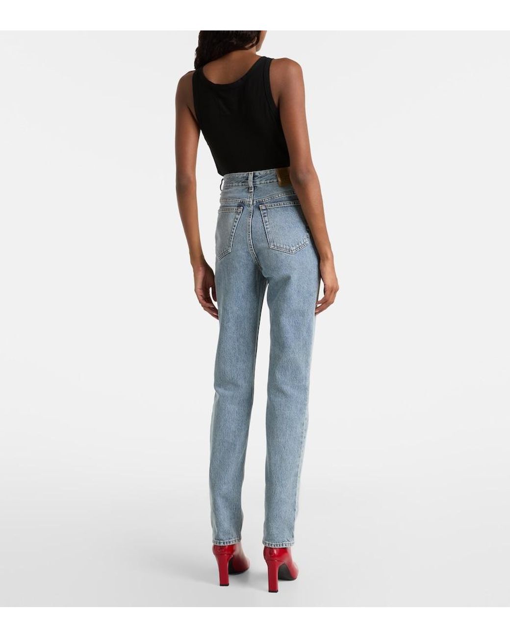 Totême Blue High-Rise Slim Jeans