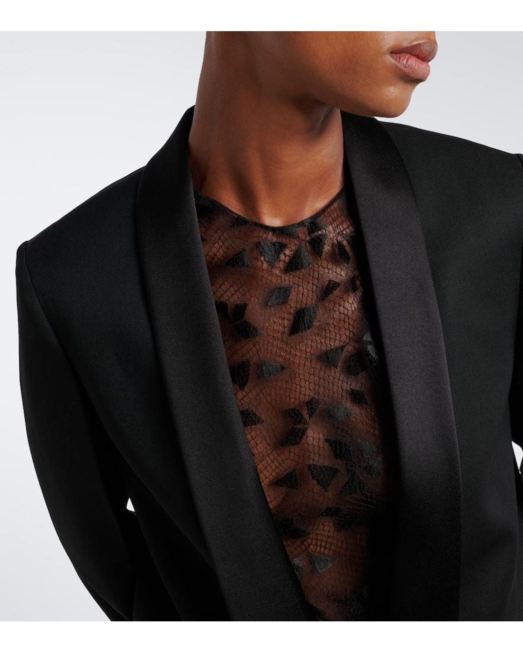 Fendi Black Virgin Wool Tuxedo Jacket
