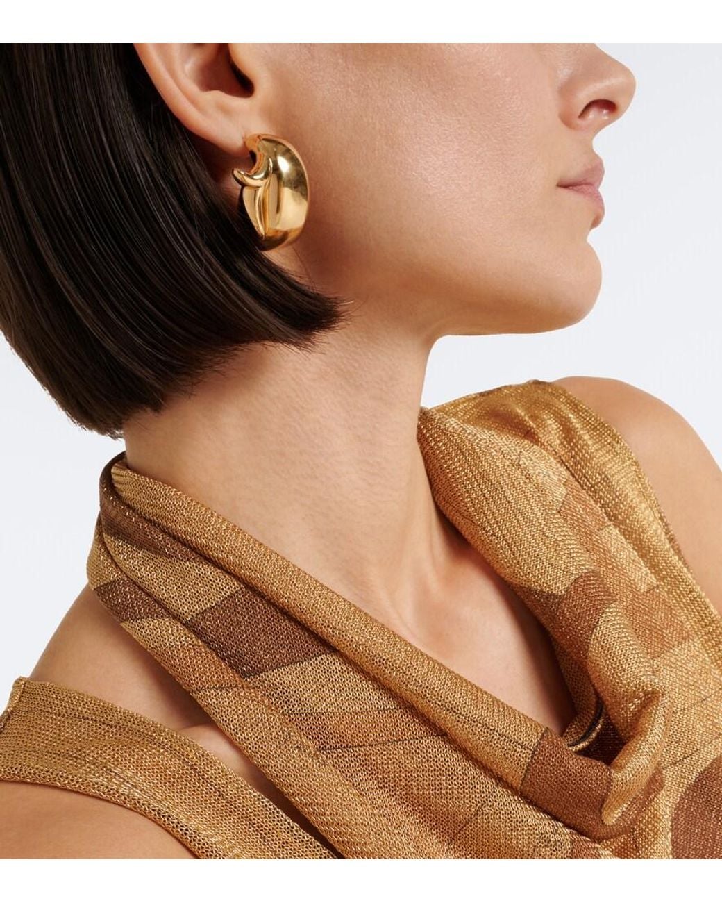 Emilio Pucci Metallic Fish Tail Earrings