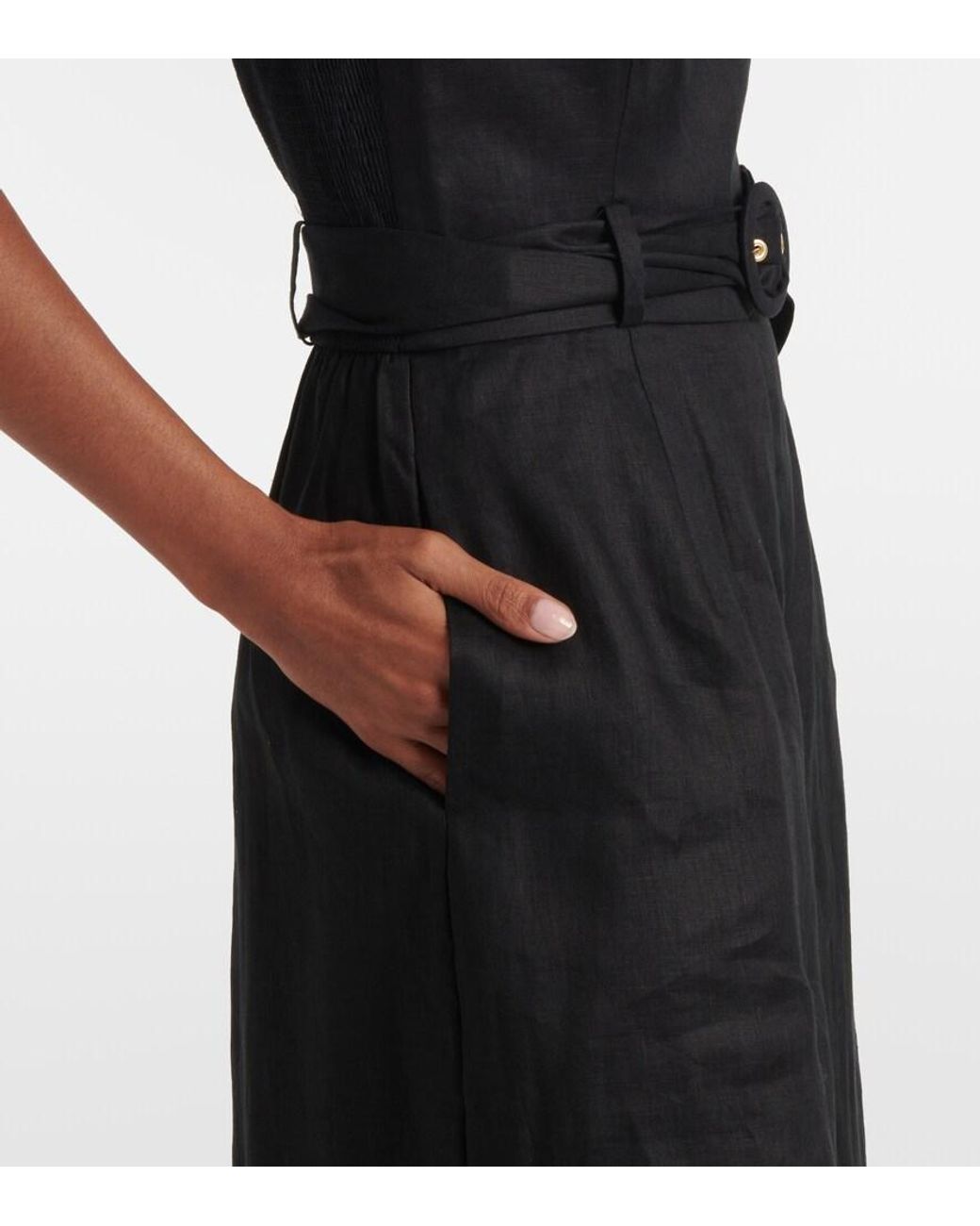 Zimmermann Black Linen Jumpsuit