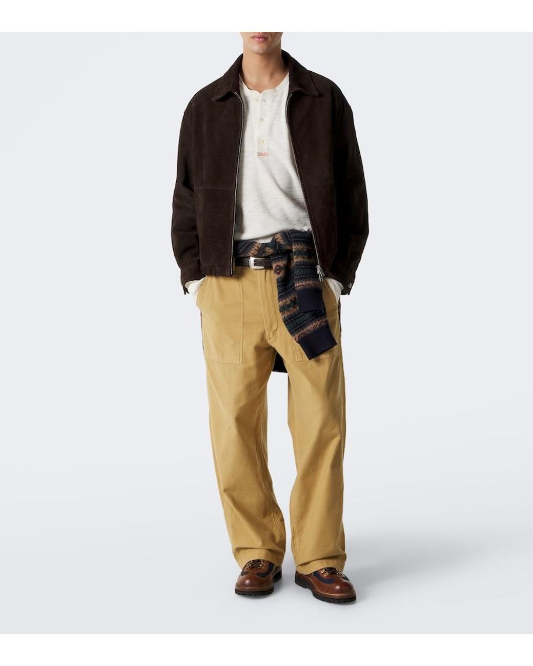 Polo Ralph Lauren White Waffle-Knit Cotton Henley Shirt for men