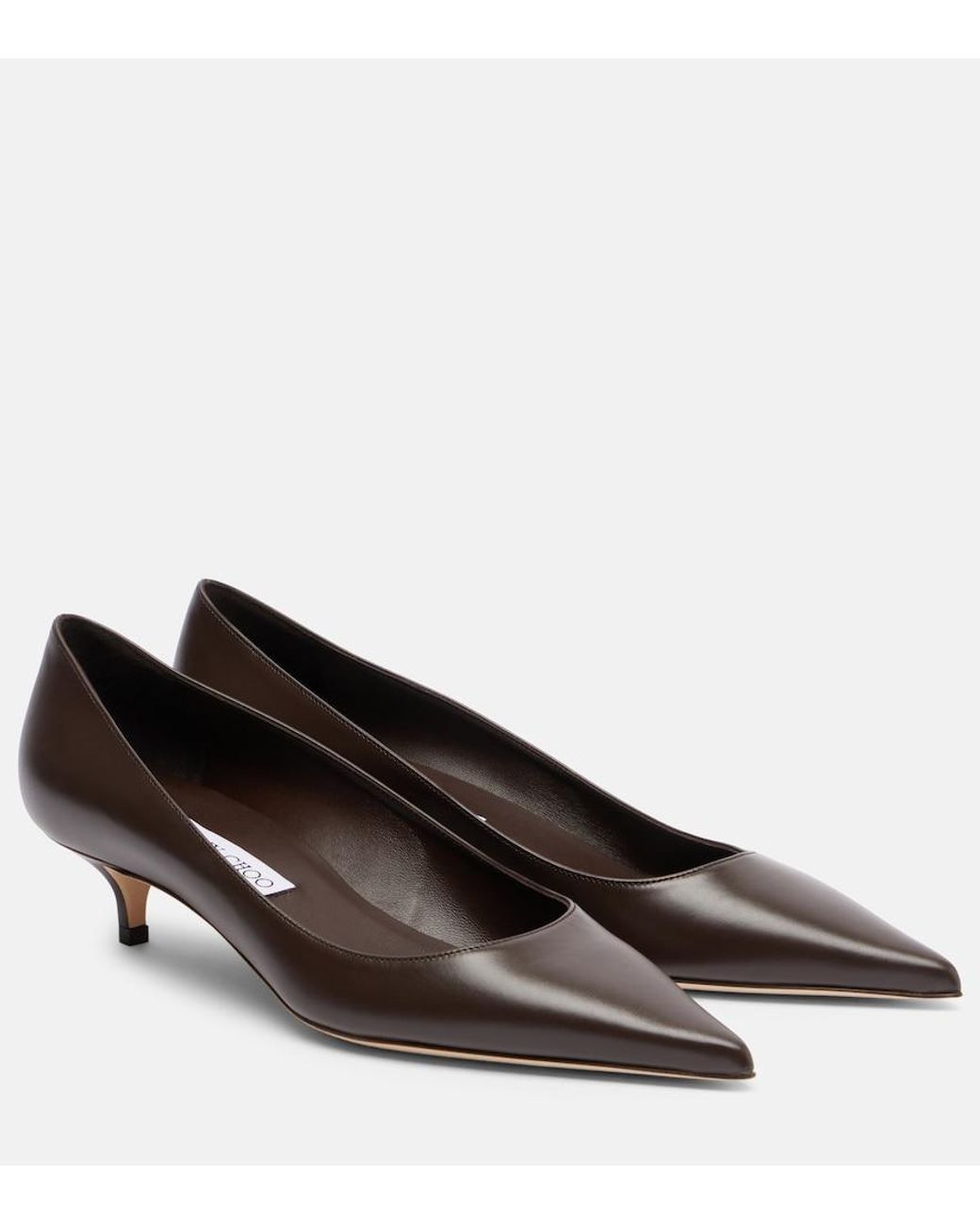Jimmy Choo Brown Amelia 35 Leather Pumps