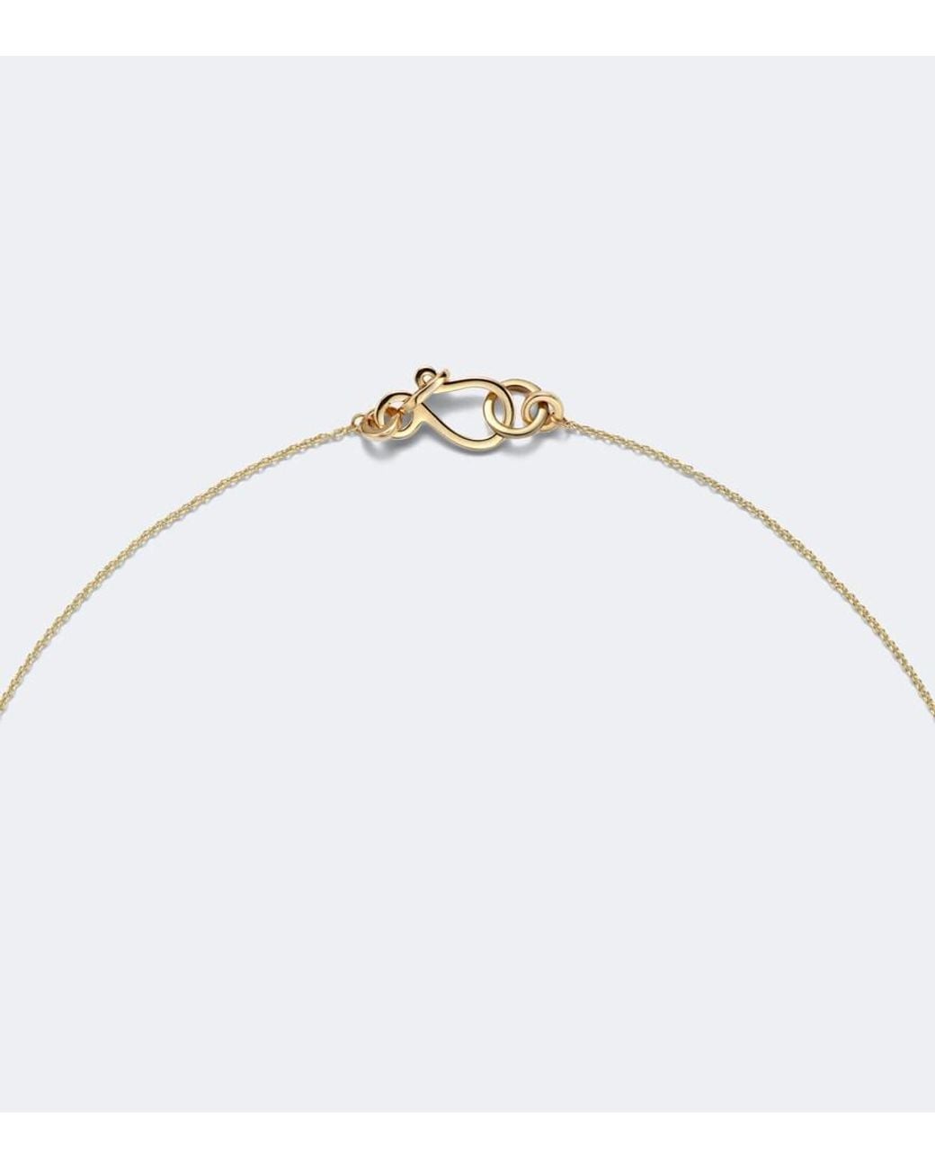Sophie Bille Brahe White Luce Simple 14Kt Necklace With Freshwater Pearl