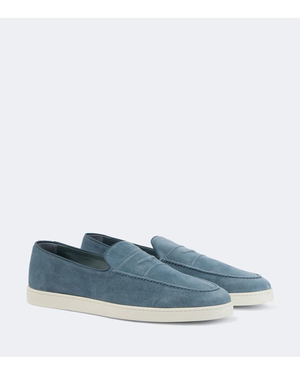 Church's Blue Pebbles Suede Penny Loafers for men