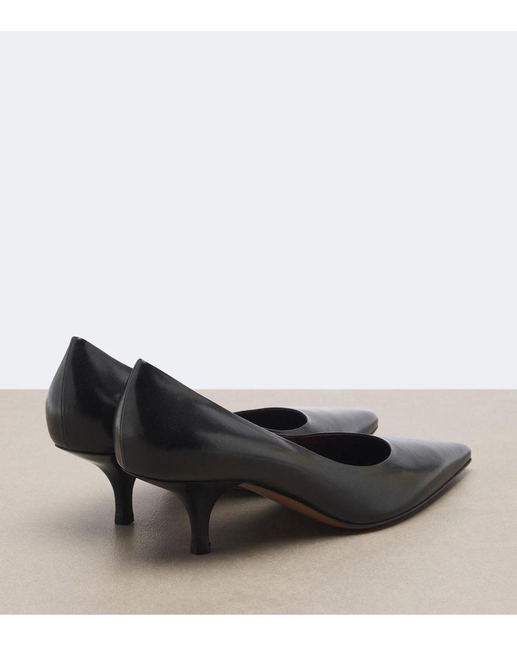 The Row Black Lili Leather Pumps