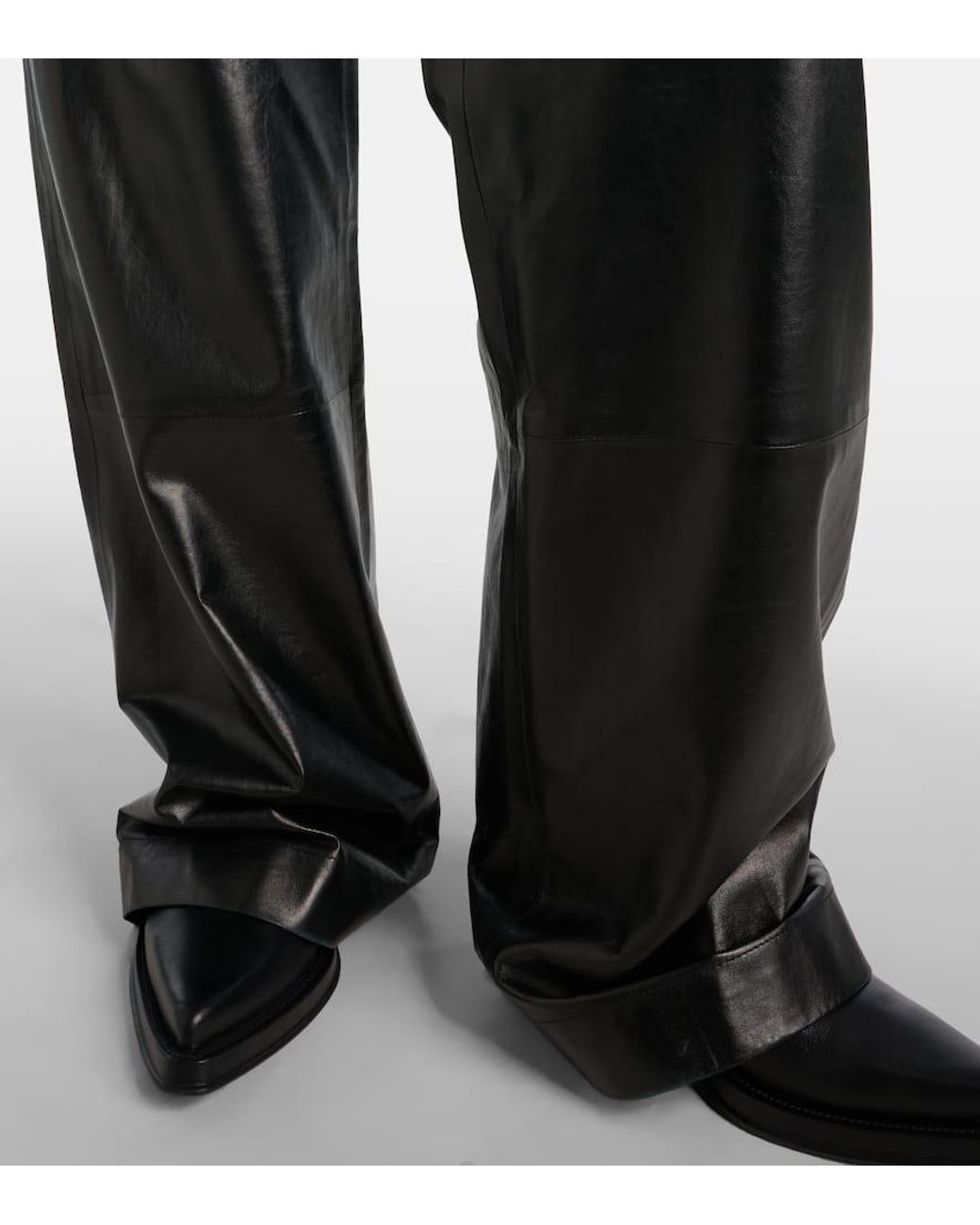 Proenza Schouler Black Label Weite Hose Magnus Aus Leder