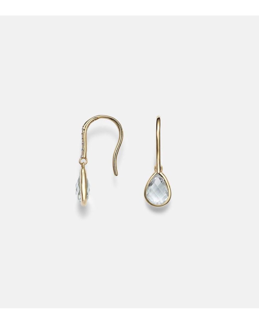 Mateo White 14Kt Earrings With Amethyst And Diamonds