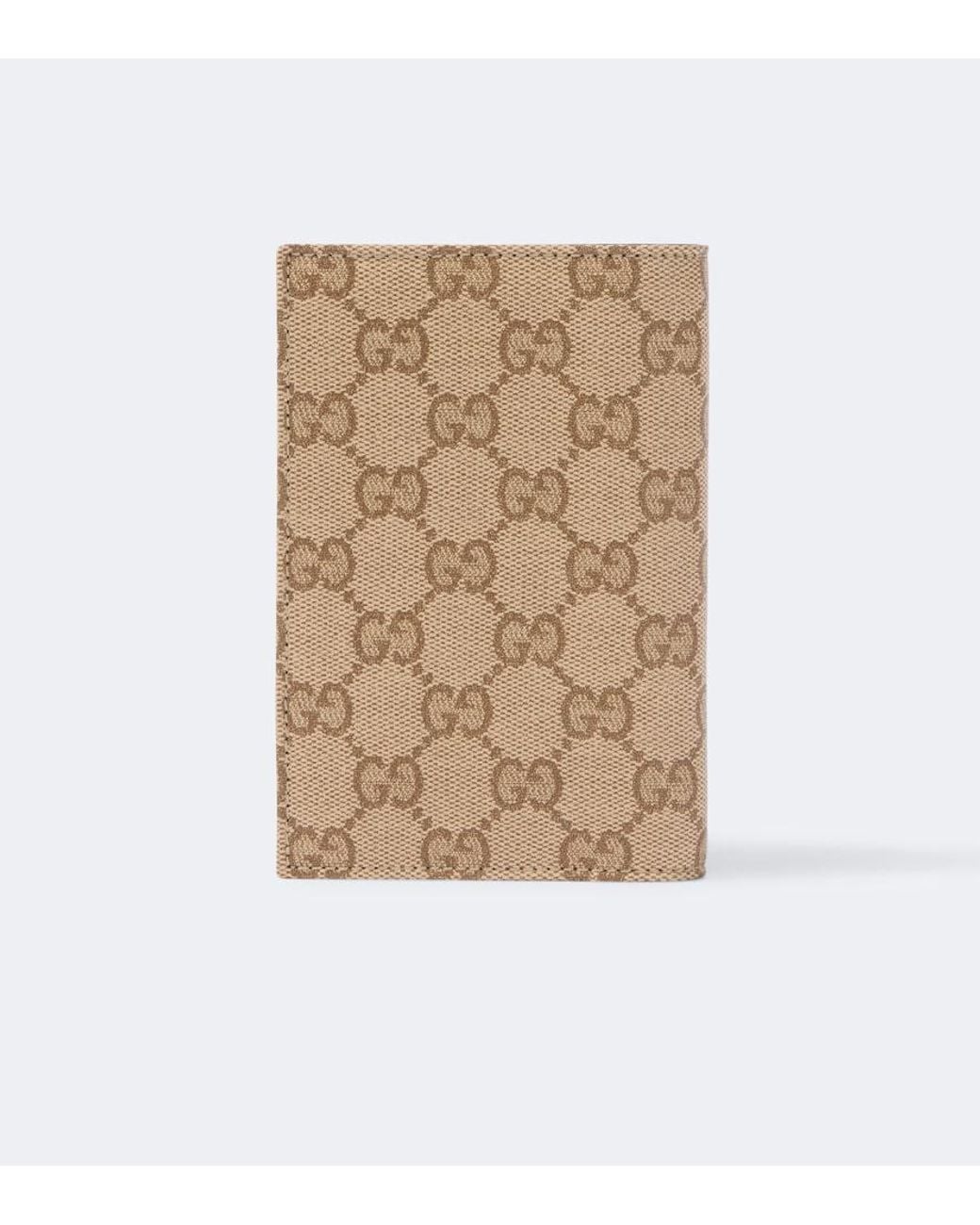 Gucci Natural Essence Classic Gg Canvas Passport Holder for men