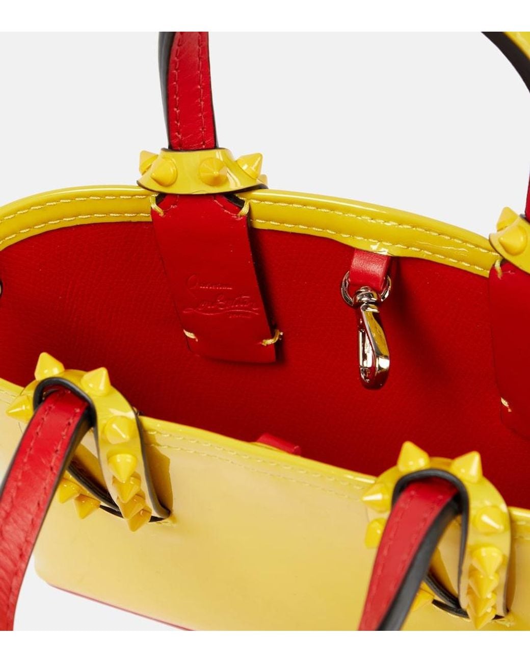 Christian Louboutin Multicolor Cabata Nano Patent Leather Tote Bag