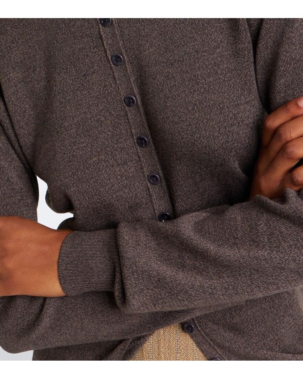 Lemaire Brown Wool Cardigan