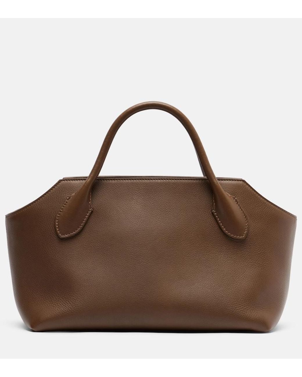The Row Brown Terrasse Leather Top-Handle Bag