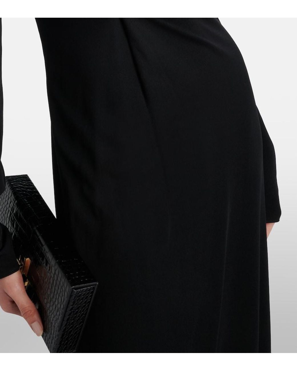 Tom Ford Black Cutout Crepe Jersey Gown