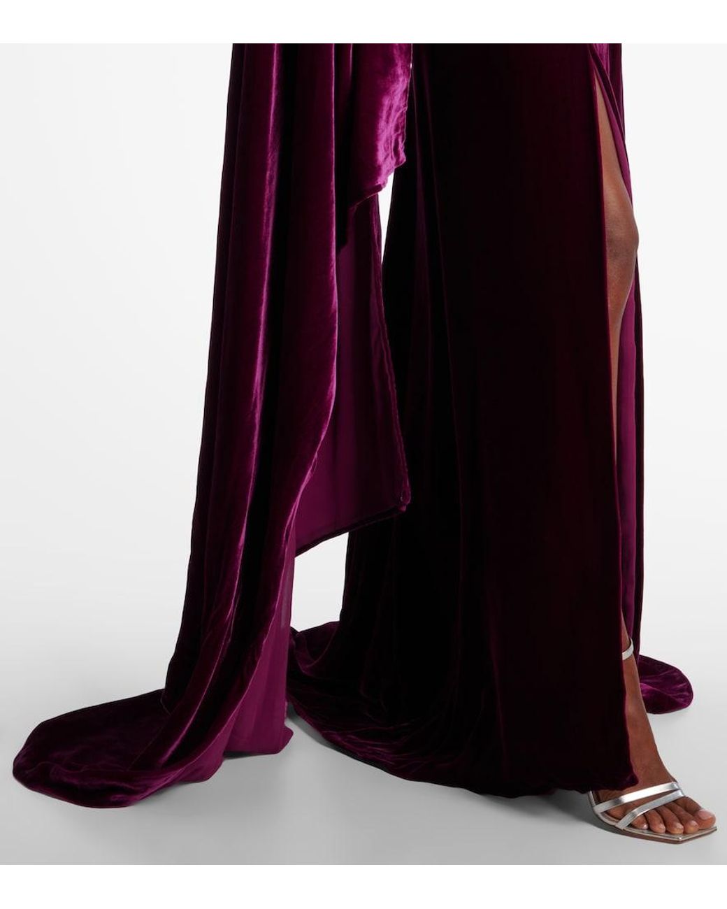 Costarellos Red Embellished Strapless Gown