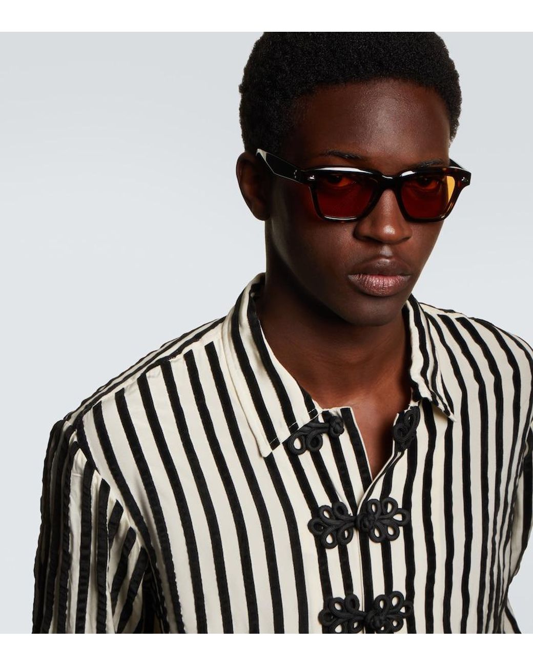 Sestini Eyewear Brown Square Sunglasses for men