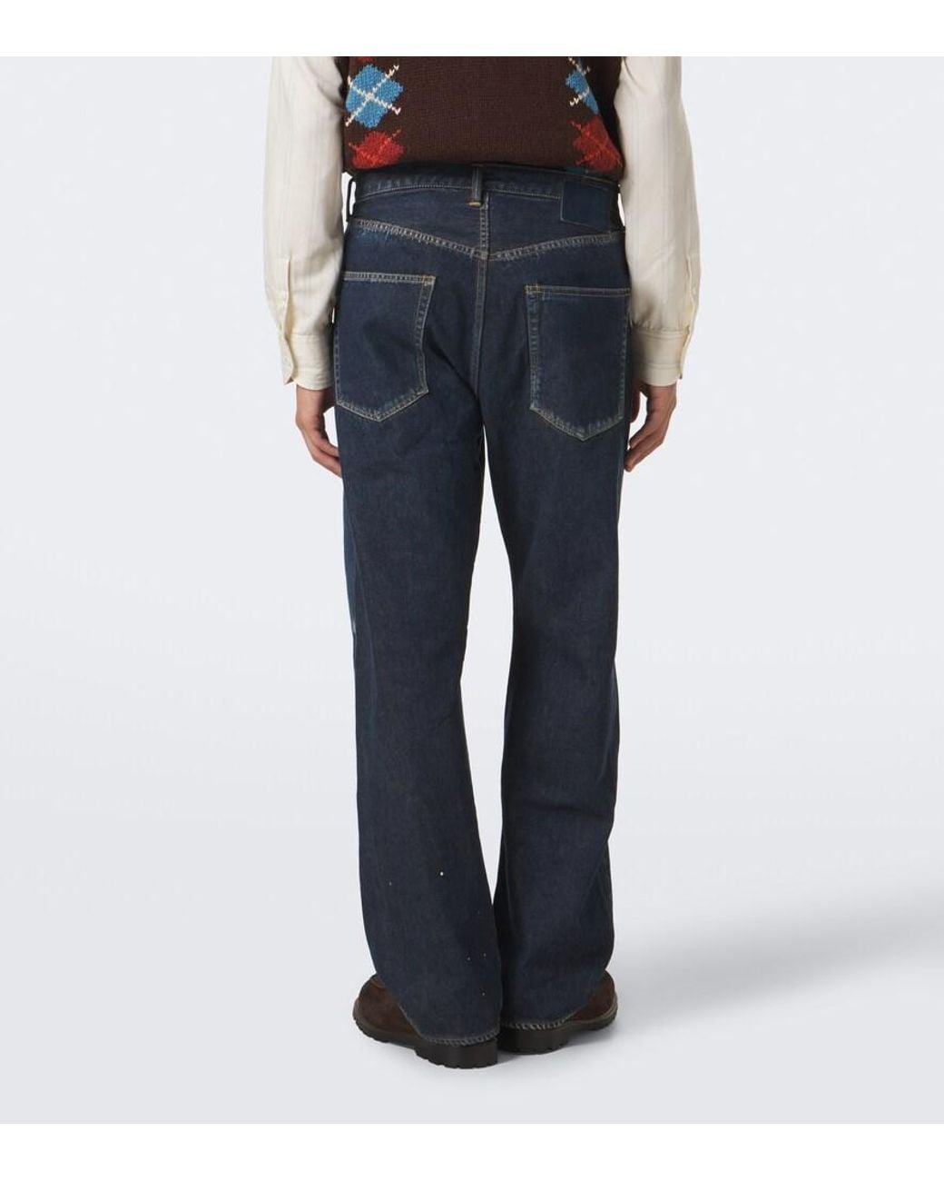 Visvim Blue Social Sculpture 01 Faded Wide-Leg Jeans for men