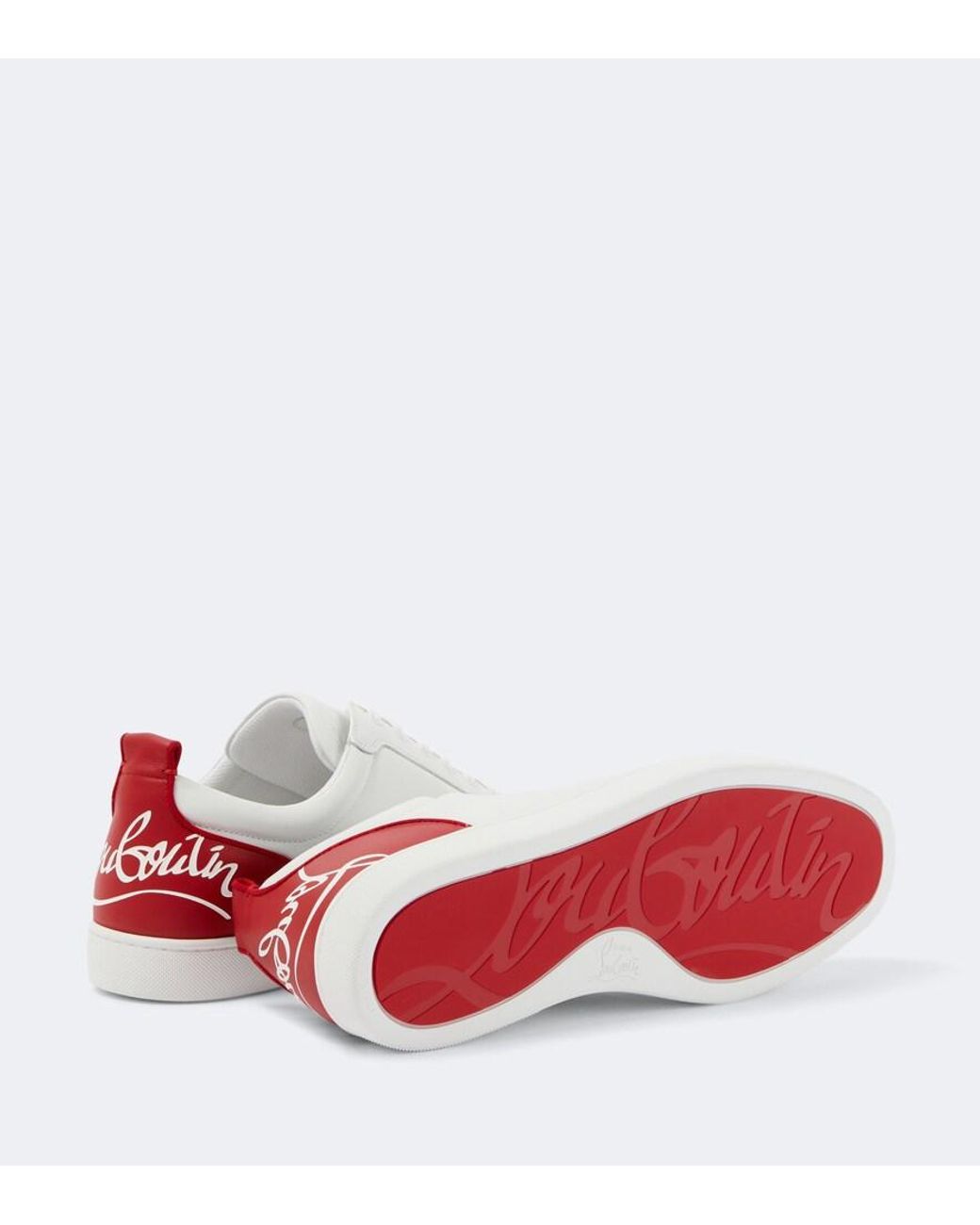 Christian Louboutin White Fun Louis Junior Leather Sneaker for men