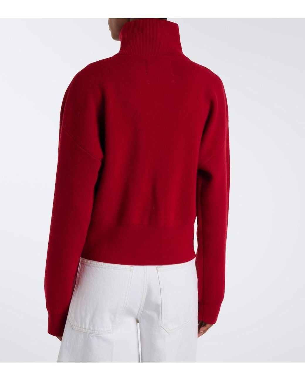 Extreme Cashmere Red N°385 Xtra Cute Cashmere Zip-Up Sweater