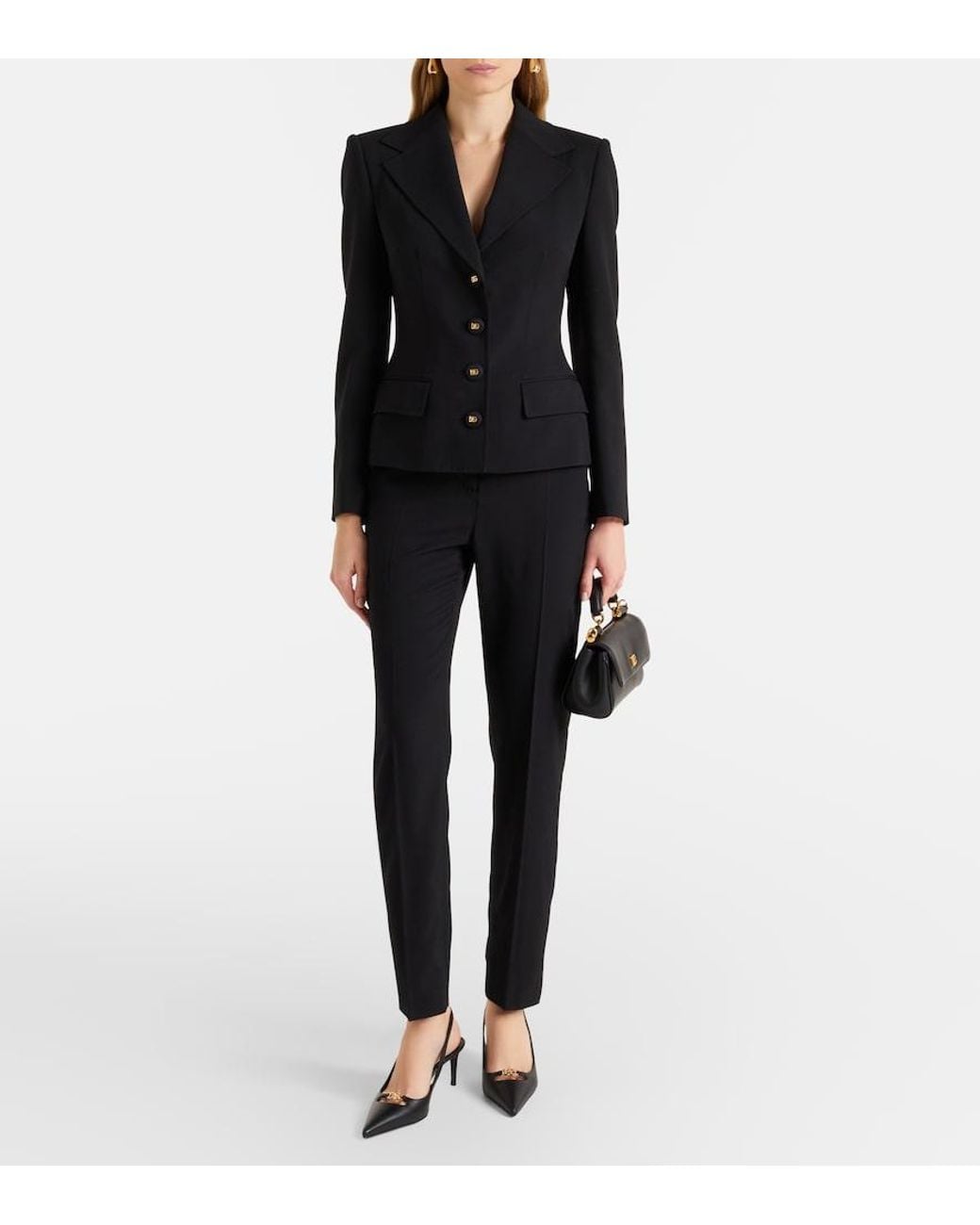 Dolce & Gabbana Black Dg Wool-Blend Blazer